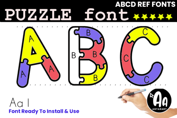 Alphabet Letters Puzzles: A Display Font for Editorial Design