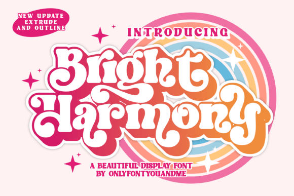 Bright Harmony: A Cute and Fun Display Font for Creative Makers