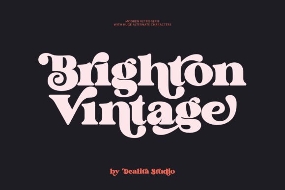 Brighton Vintage: A Bold Retro Display Typeface for Branding