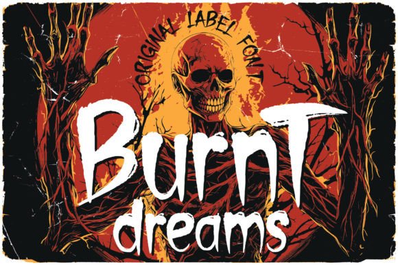 Burnt Dreams: The Ultimate Display Font for 80s Horror Editorial Design