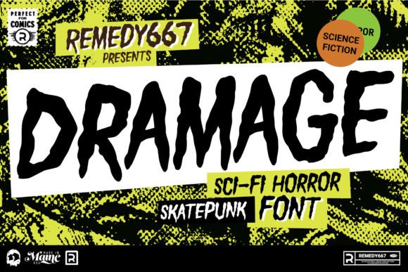 Dramage Typeface for Edgy Brand Identity