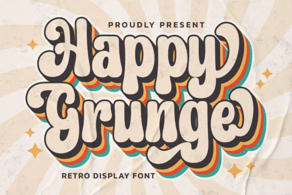 Happy Grunge: A Funky Display Typeface for Bold Editorial Design