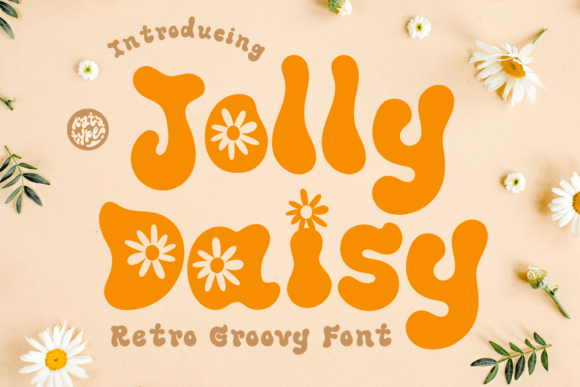 Jolly Daisy: A Retro Groovy Display Font for Creative Projects
