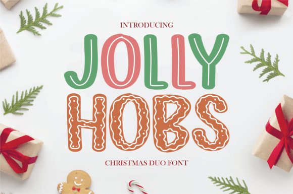 Jolly Hobs Duo: The Ultimate Christmas Display Font for Holiday Campaigns