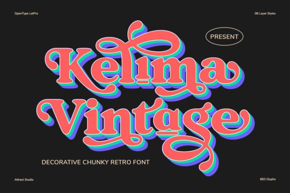 Kelima Vintage: A Retro Serif for Handmade Labels and Branding
