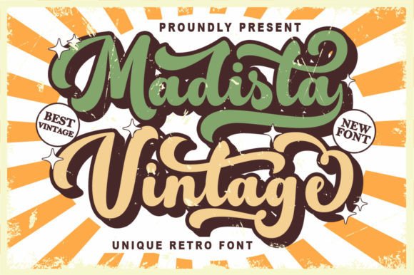 Madista Vintage: A Bold Retro Typeface for Creative Branding