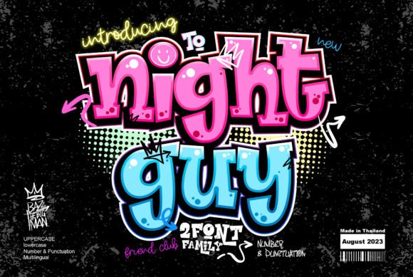Night Guy: The Bold Graffiti Display Font for Creative Branding