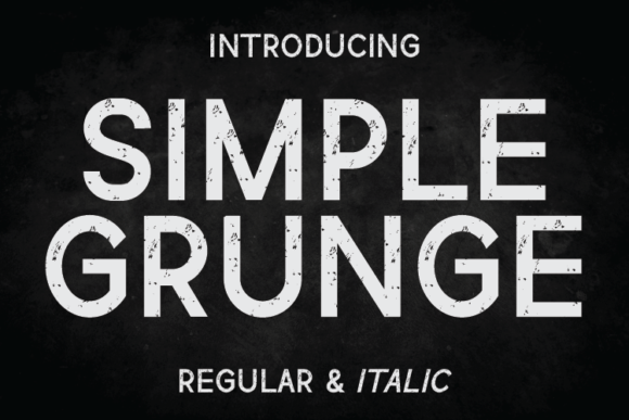 Simple Grunge: A Display Typeface for Editorial Design