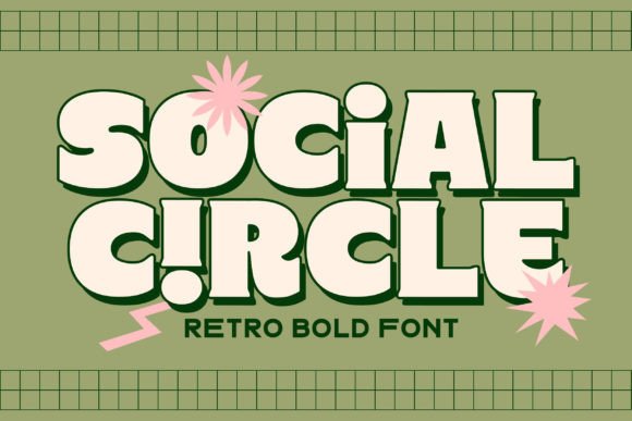 Social Circle: The Retro Display Font for Bold Editorial Design