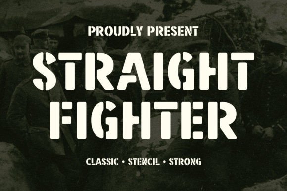 Straight Fighter: A Bold Display Font for Editorial Design