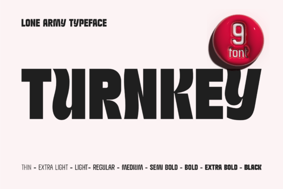 Turnkey: A Vibrant Display Font for Handmade Creators