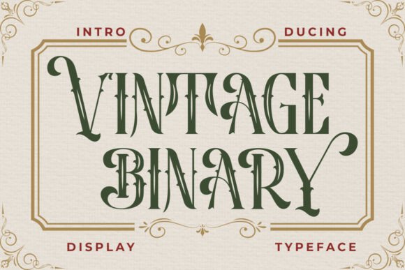 Vintage Binary: The Perfect Display Typeface for Handmade Creators
