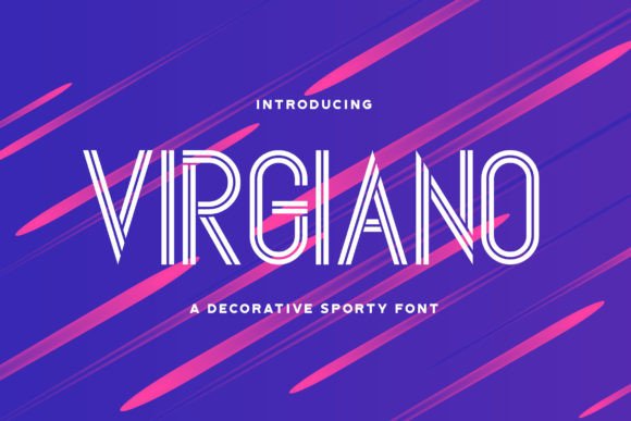 Virgiano: A Sporty Display Font for Modern Branding